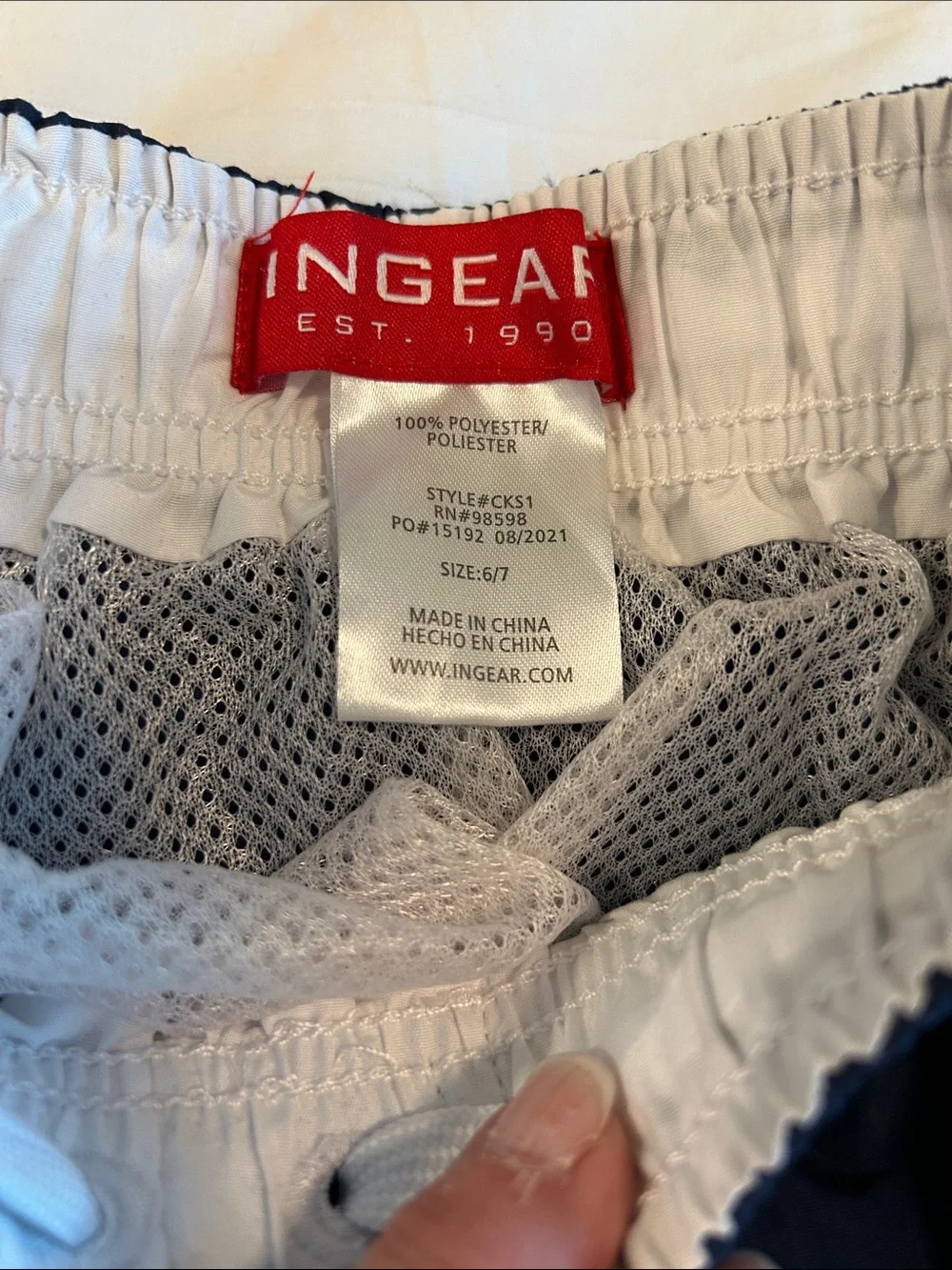 Ingear Navy and White Boy’s  Cargo Swim Shorts / NWT